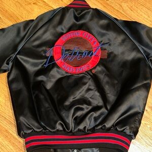 Vtg 90s G The Game Motor City DETROIT BAD BOYS Varsity Satin Jacket Large READ